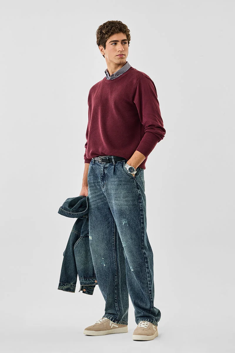Snitch  Light Distressed Baggy Jeans for Men | Best Price UAE